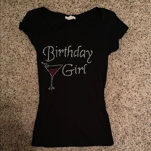 Birthday Girl Black T-Shirt